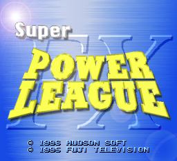 Super Power League FX Title Screen